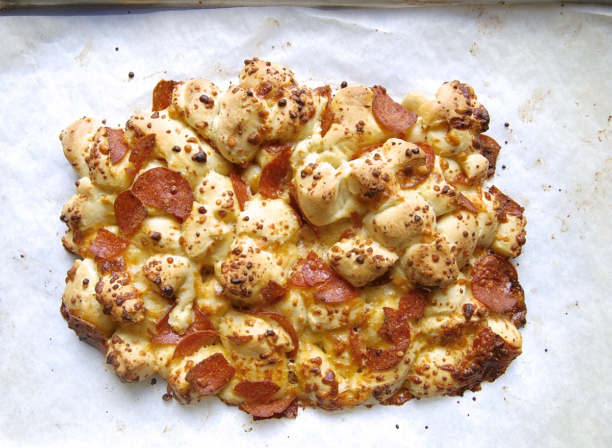 Pull-Apart Pizza via @kingarthurflour
