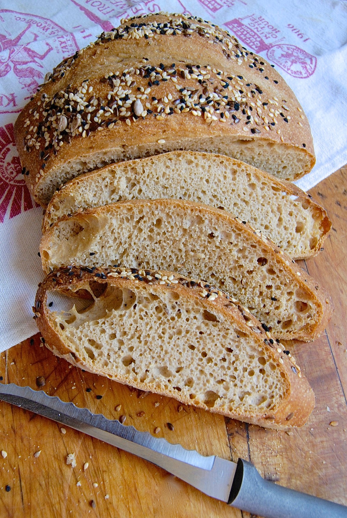 Whole wheat no-knead bread via @kingarthurflour