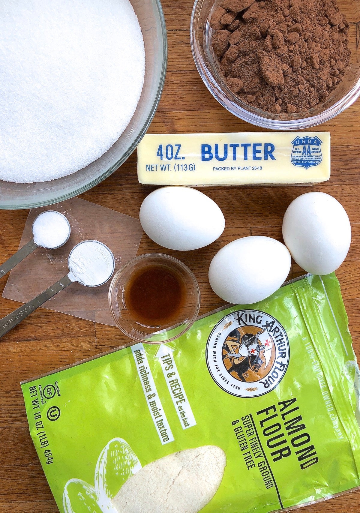 Almond Flour Brownies via @kingarthurflour