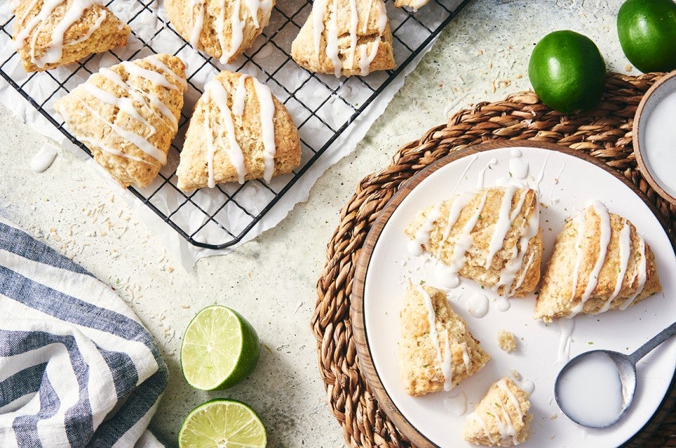 Toasted Coconut and Lime Scones - select to zoom