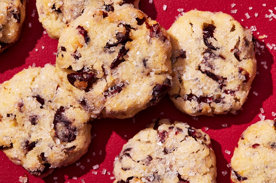 Soft and Chewy Vanilla-Orange Cranberry Cookies - select to zoom