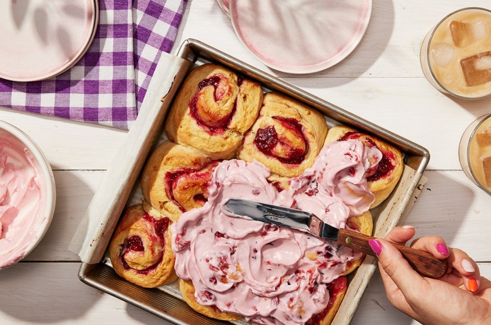 Frosted Sour Cherry Buns - select to zoom