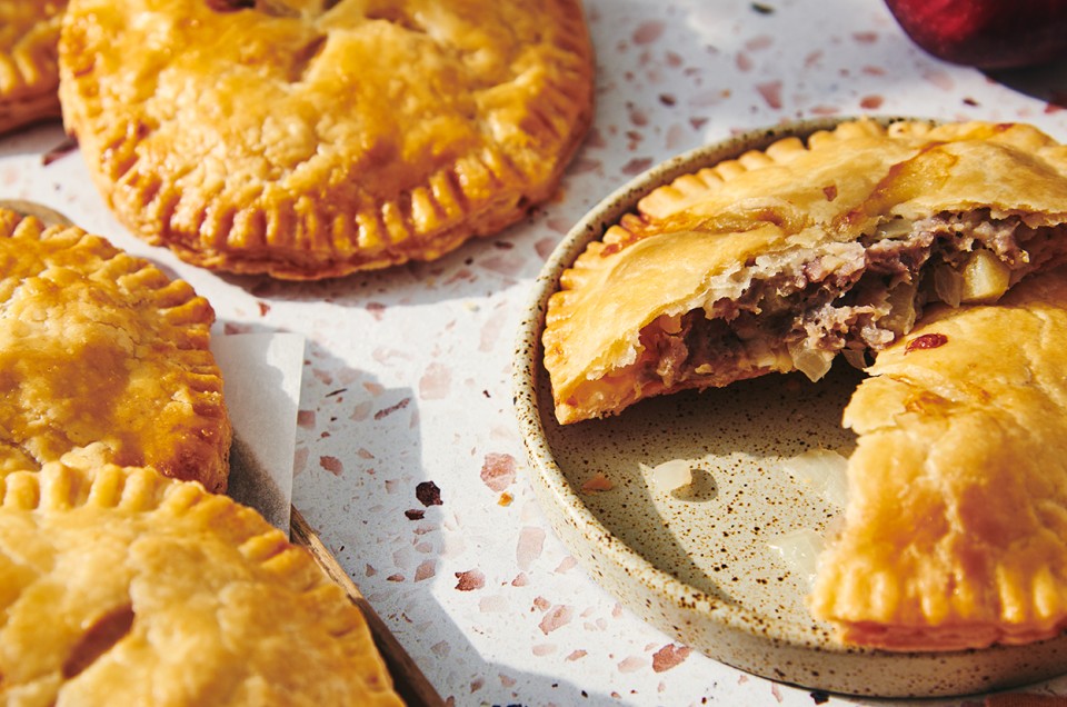 Sausage, Apple, and Cheddar Pocket Pies - select to zoom