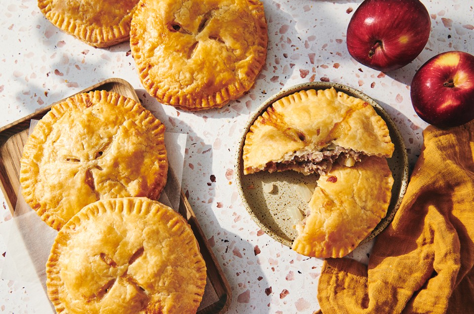 Sausage, Apple, and Cheddar Pocket Pies - select to zoom