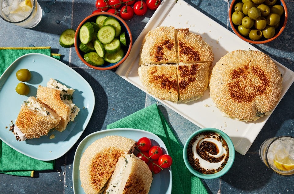 Cheese and Mint Ka’ak (Middle Eastern Bagels)  - select to zoom