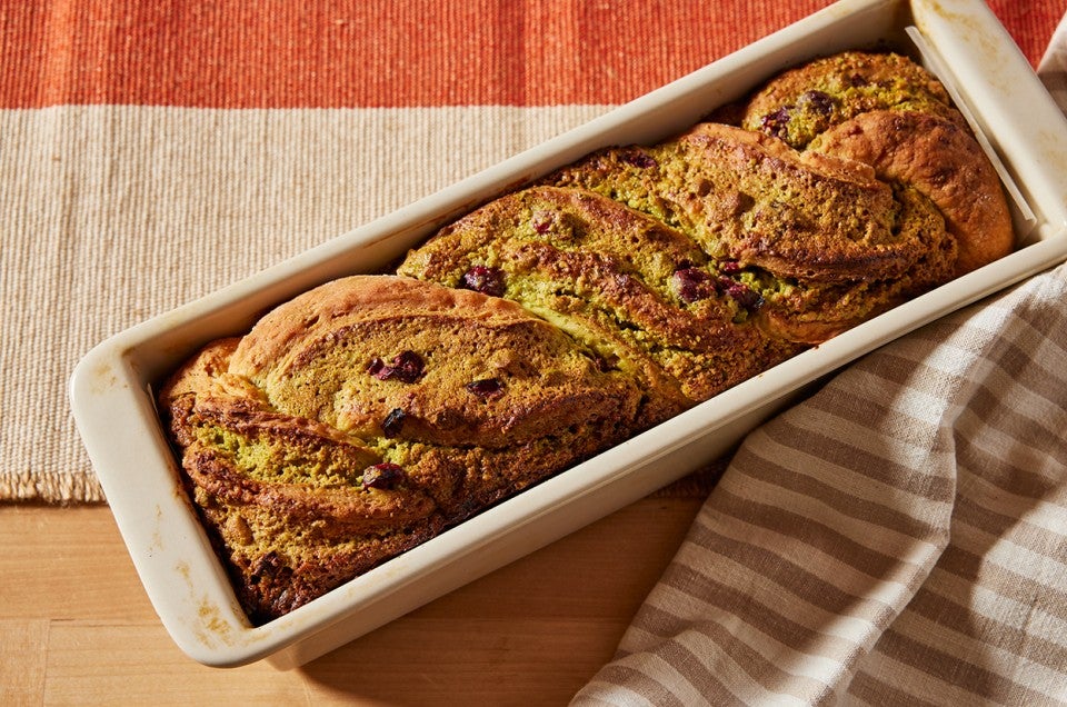 Gluten-Free Cranberry Bread with Pistachio Filling  - select to zoom