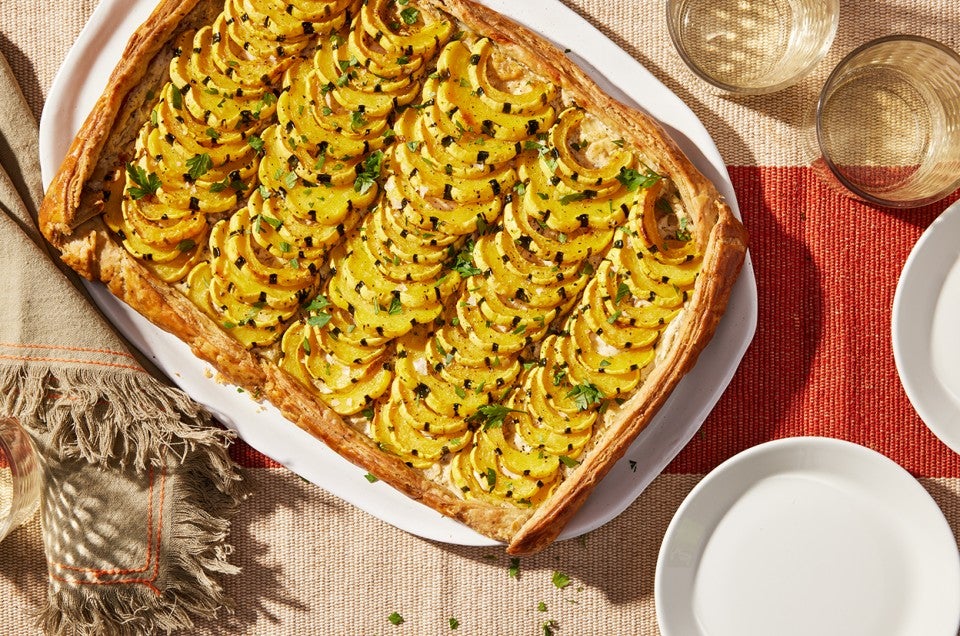Delicata Squash Galette with Cheese and Herbs - select to zoom