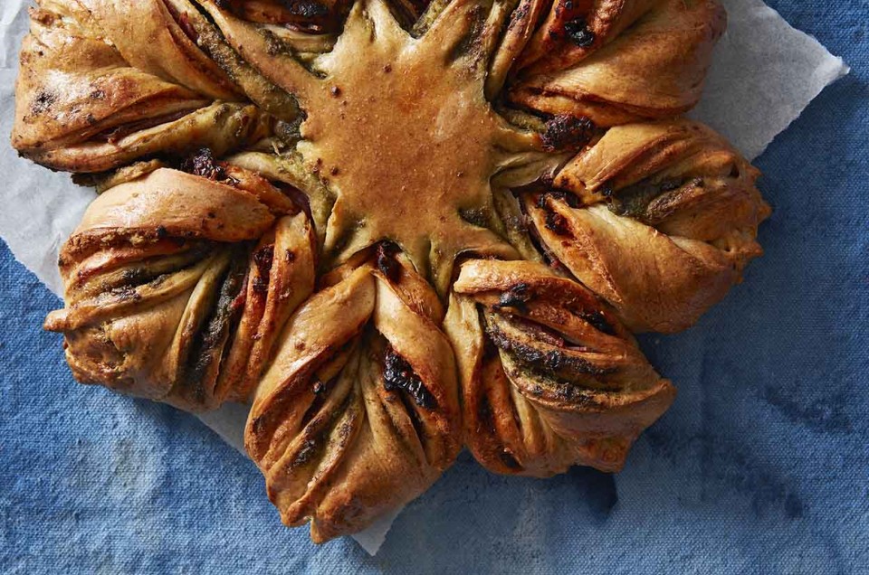 Salami and Herb Star Bread