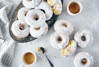 Gluten-Free Classic Baked Doughnuts made with baking mix