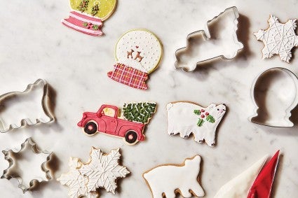 Decorated holiday cookies