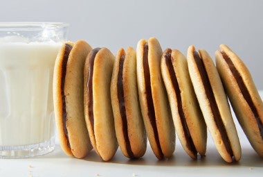 Almond Crisp Sandwich Cookies