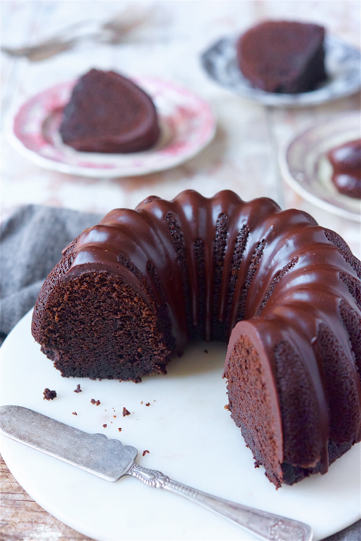 Chocolate Fudge Bundt Cake via @kingarthurflour