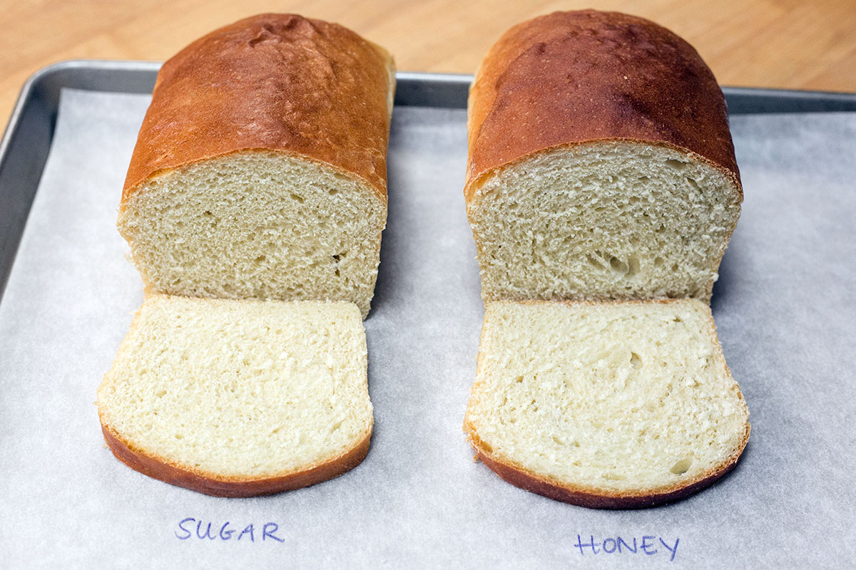 Baking with liquid sweeteners via @kingarthurflour