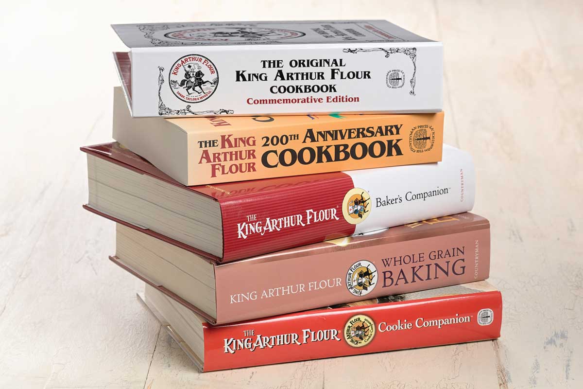 Stack of King Arthur cookbooks