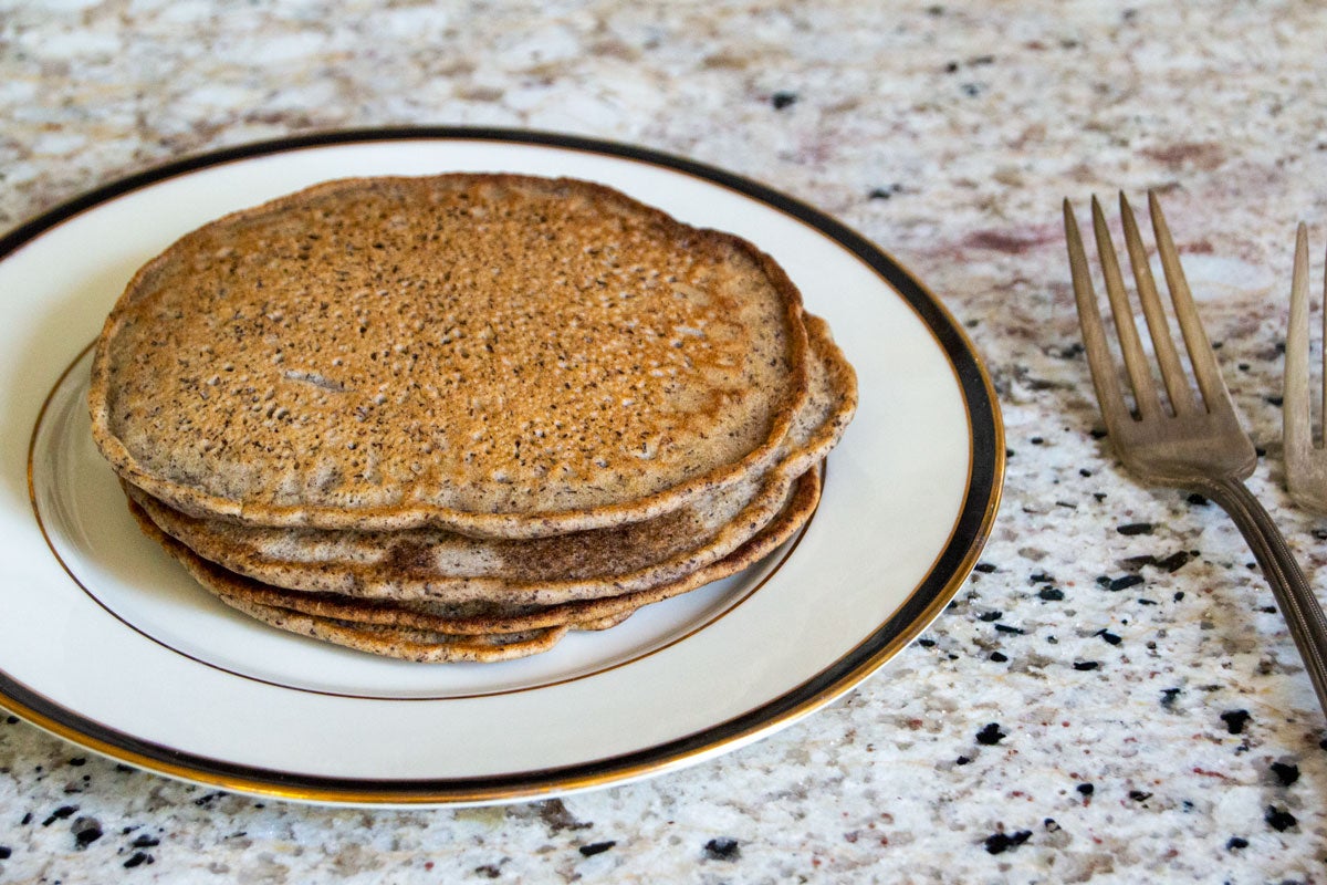 Stack of buckwheat pancakes