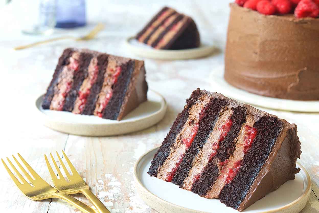 Chocolate Mousse Cake with Raspberries | King Arthur Flour