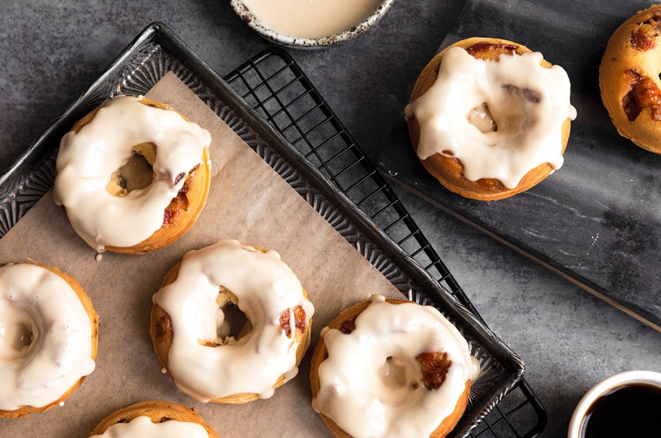 Maple-Glazed Bacon Doughnuts - select to zoom