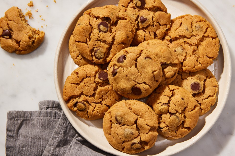 Flourless Peanut Butter Chocolate Chip Cookies - select to zoom