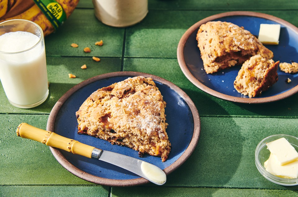 Banana Scones with Toffee Crunch - select to zoom