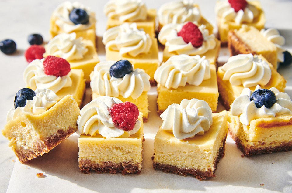Vanilla Bean Cheesecake Bars  - select to zoom