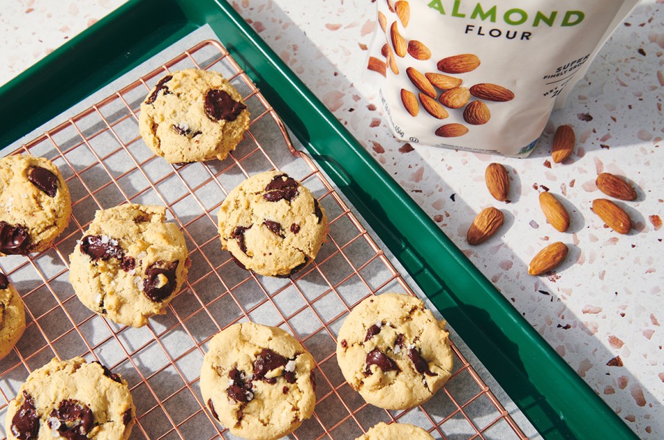 Gluten-Free Almond Flour Chocolate Chip Cookies  - select to zoom