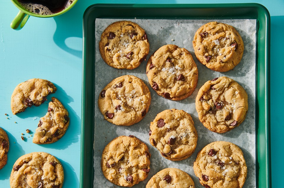 Vegan Salted Chocolate Chip Cookies  - select to zoom