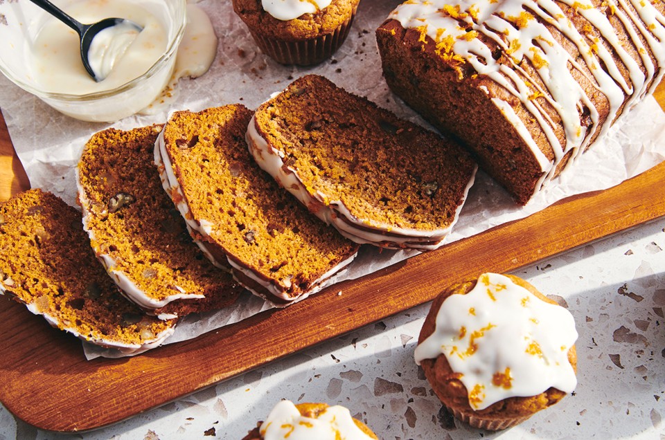 Pumpkin Gingerbread with Orange Glaze  - select to zoom