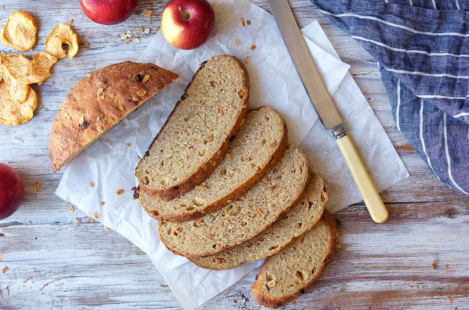 Apple-Oat-Barley Bread