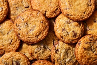 A pile of Supersized, Super-Soft Chocolate Chip Cookies