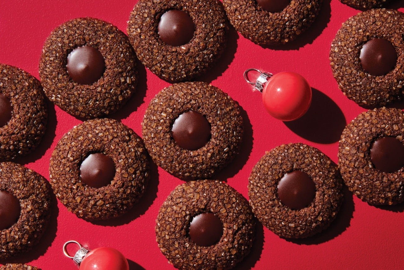 Chocolate-Molasses Thumbprints