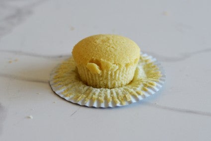 Cupcake baked in a foil liner