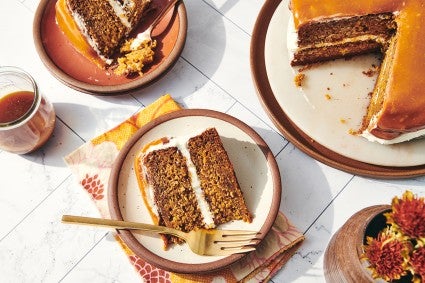 Pumpkin Layer Cake with Cream Cheese Frosting 