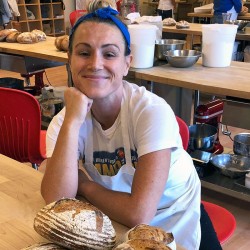 Dayna Evens at the King Arthur Flour Baking School at the Bread Lab
