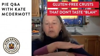 Kate in her kitchen with overlaid text of video title